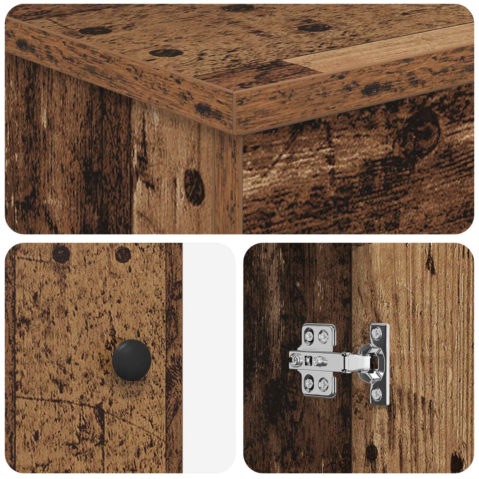 Badezimmerschrank mit Waschbecken Altholz 54 x 35 x 83 cm