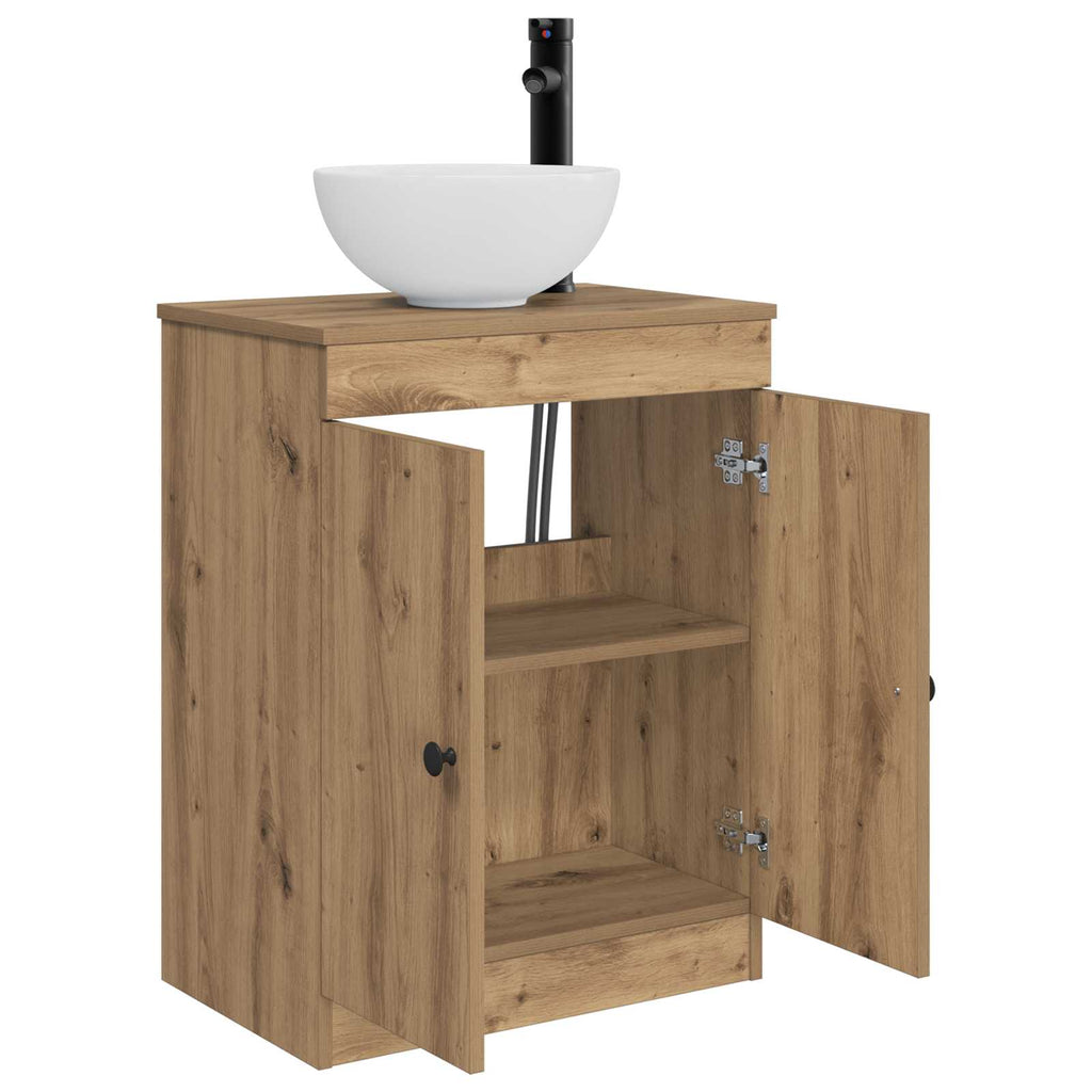Badezimmerschrank mit Waschbecken Artisan-Eiche 54 x 35 x 83 cm