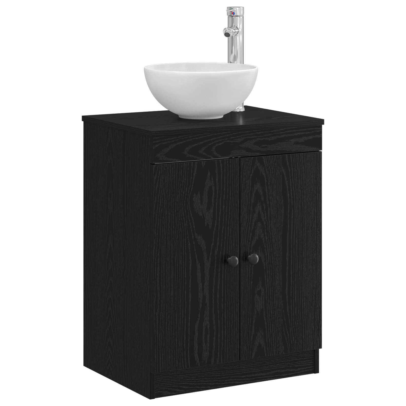 Badezimmerschrank Schwarz 54 x 41 x 70 cm Holzwerkstoff