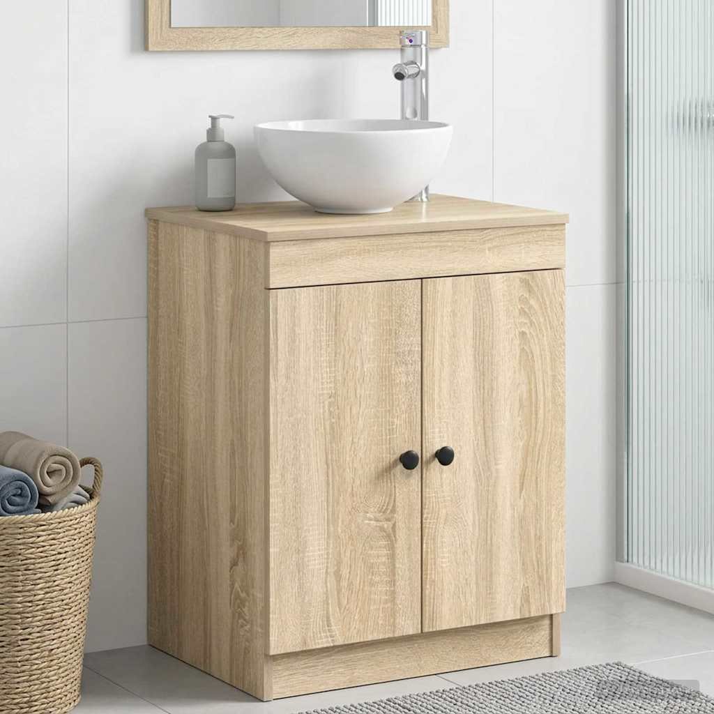 Badezimmerschrank Sonoma-Eiche 54 x 41 x 70 cm Holzwerkstoff