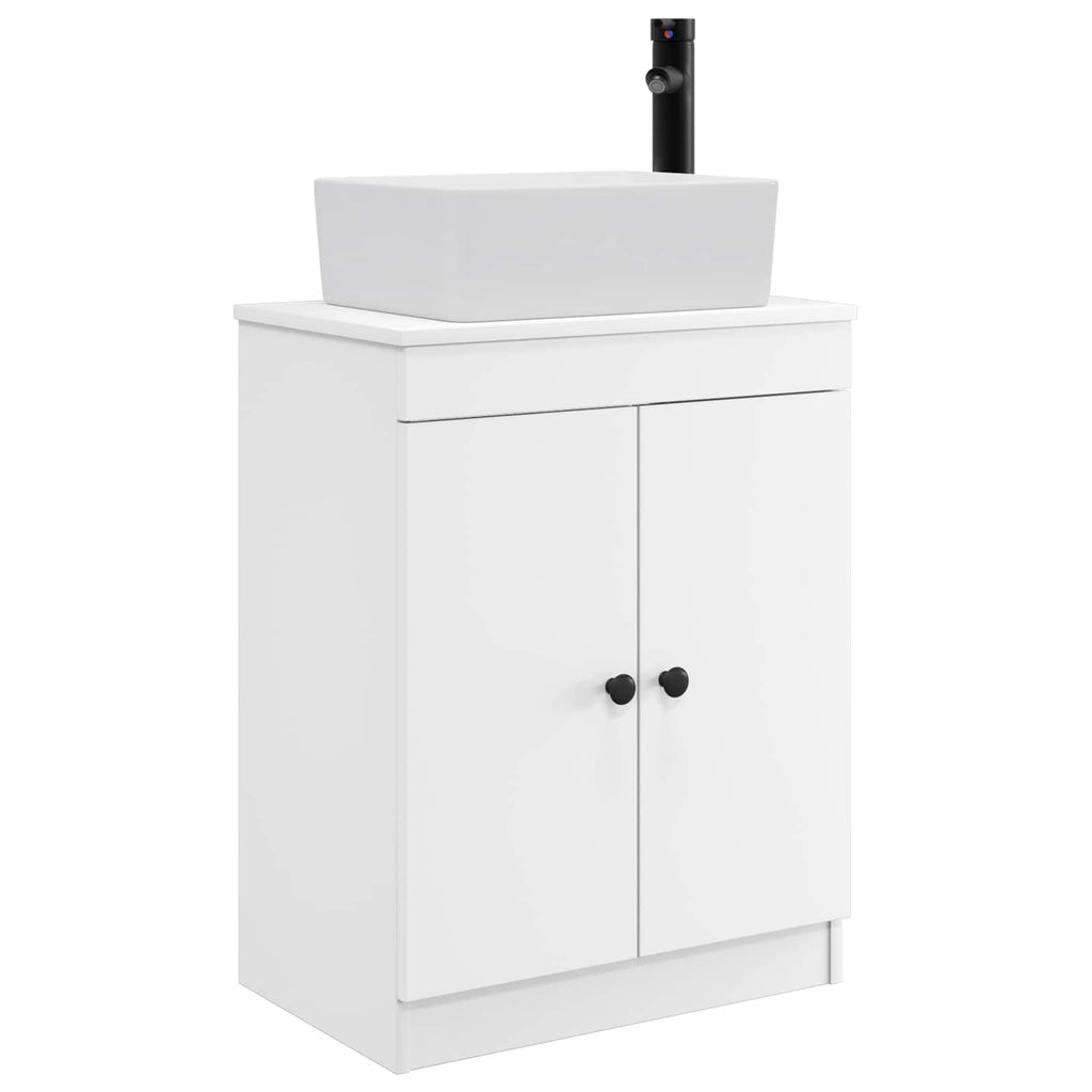 Badezimmerschrank mit Waschbecken Weiß 54 x 35 x 83 cm
