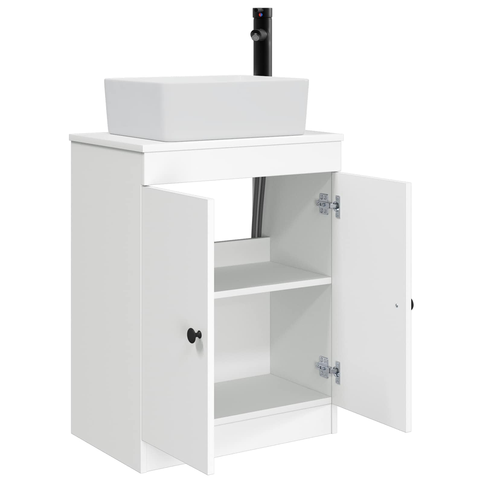 Badezimmerschrank mit Waschbecken Weiß 54 x 35 x 83 cm