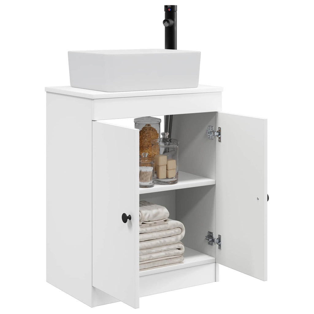 Badezimmerschrank mit Waschbecken Weiß 54 x 35 x 83 cm