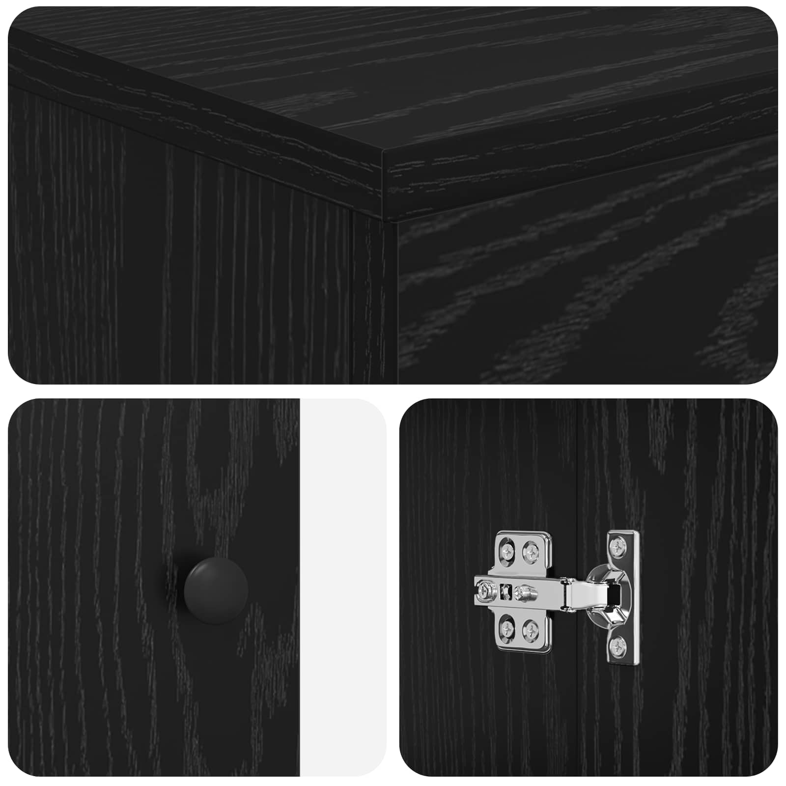 Badezimmerschrank mit Waschbecken Schwarz 54 x 35 x 83 cm