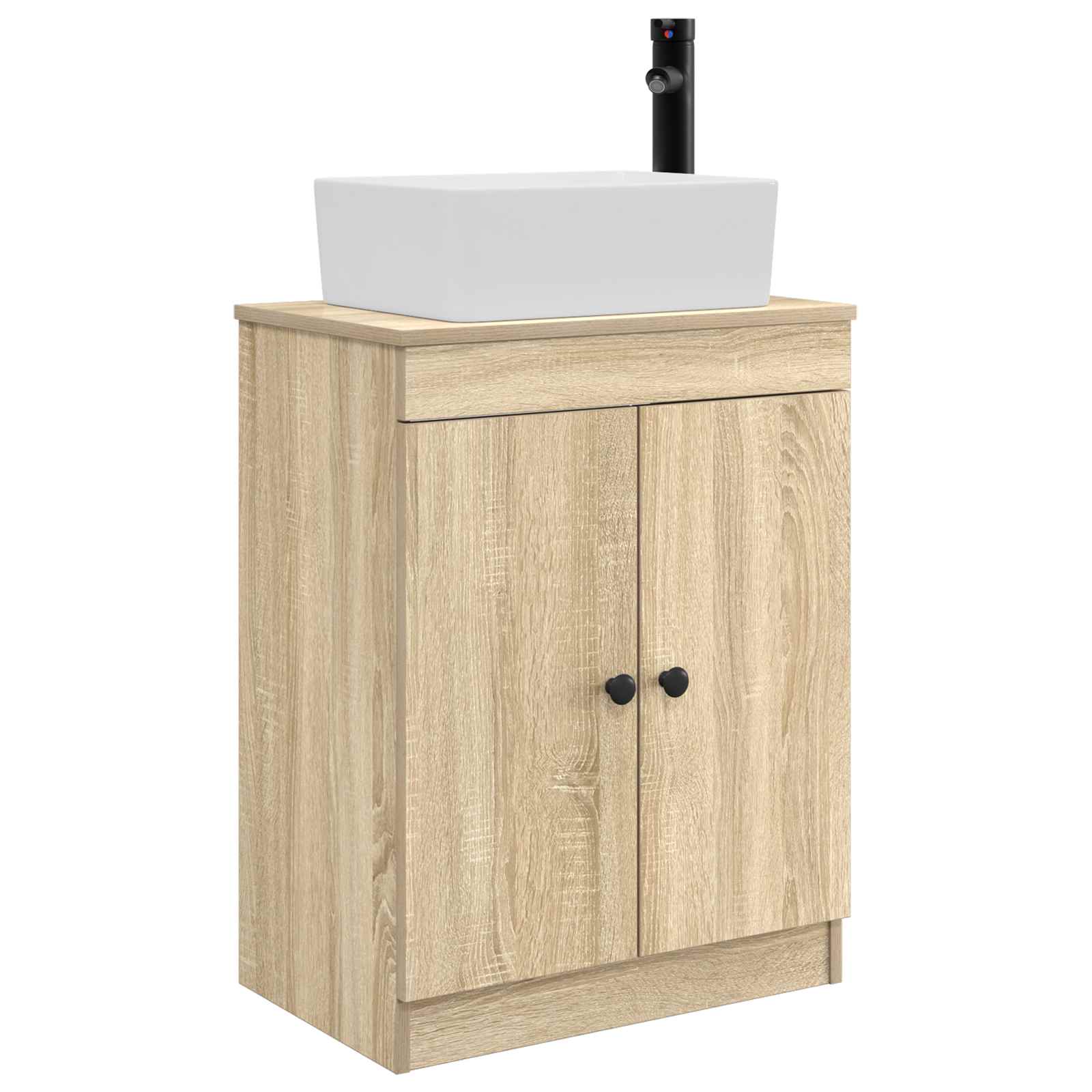 Badezimmerschrank mit Waschbecken Sonoma-Eiche 54 x 35 x 83 cm