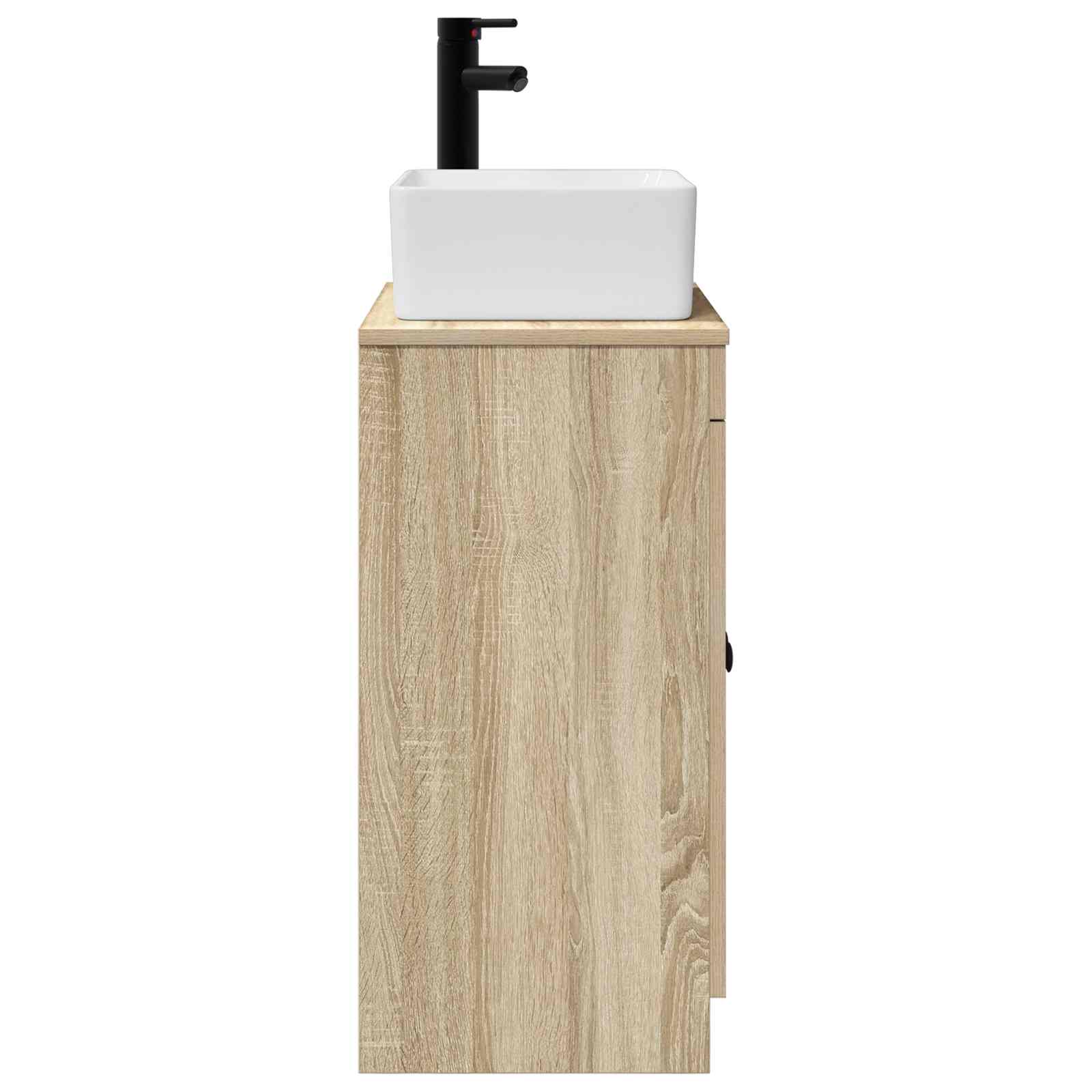 Badezimmerschrank mit Waschbecken Sonoma-Eiche 54 x 35 x 83 cm