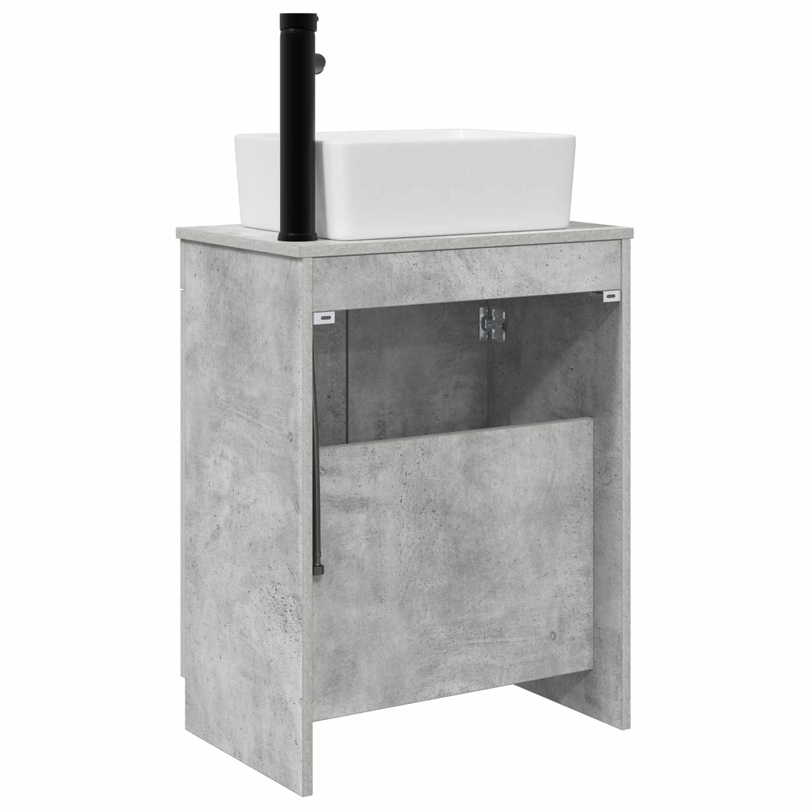 Badezimmerschrank mit Waschbecken Betongrau 54 x 35 x 83 cm