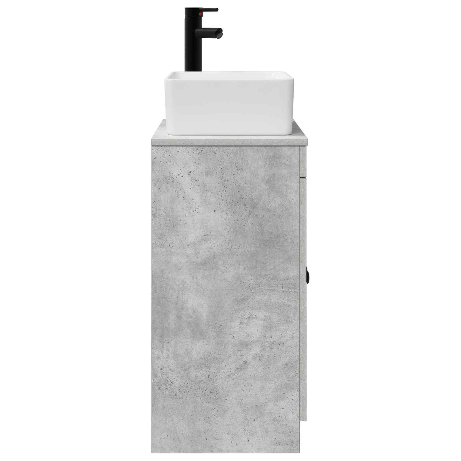 Badezimmerschrank mit Waschbecken Betongrau 54 x 35 x 83 cm