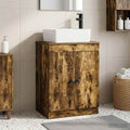 Badezimmerschrank mit Waschbecken Geräucherte Eiche