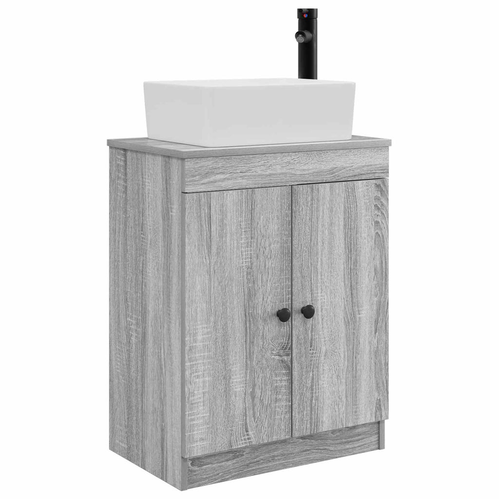 Badezimmerschrank mit Waschbecken Grau Sonoma 54 x 35 x 83 cm