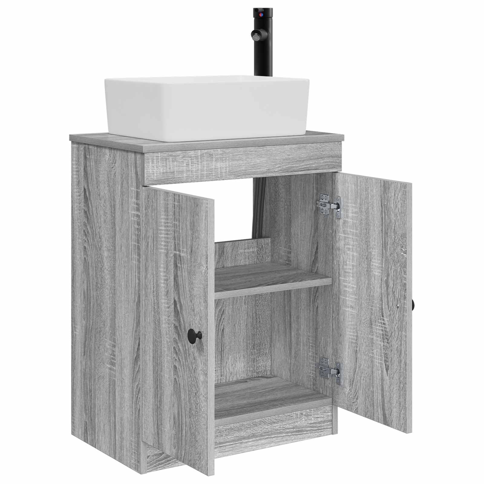 Badezimmerschrank mit Waschbecken Grau Sonoma 54 x 35 x 83 cm