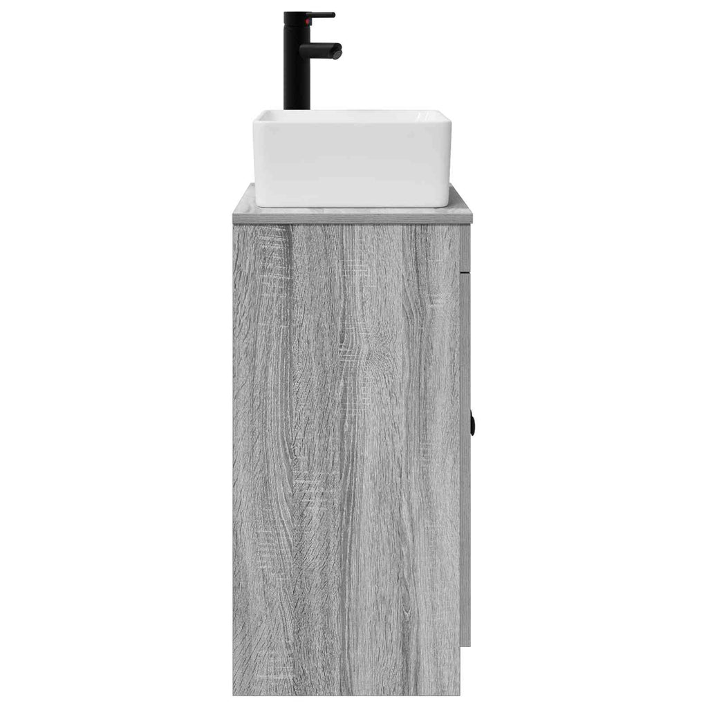 Badezimmerschrank mit Waschbecken Grau Sonoma 54 x 35 x 83 cm