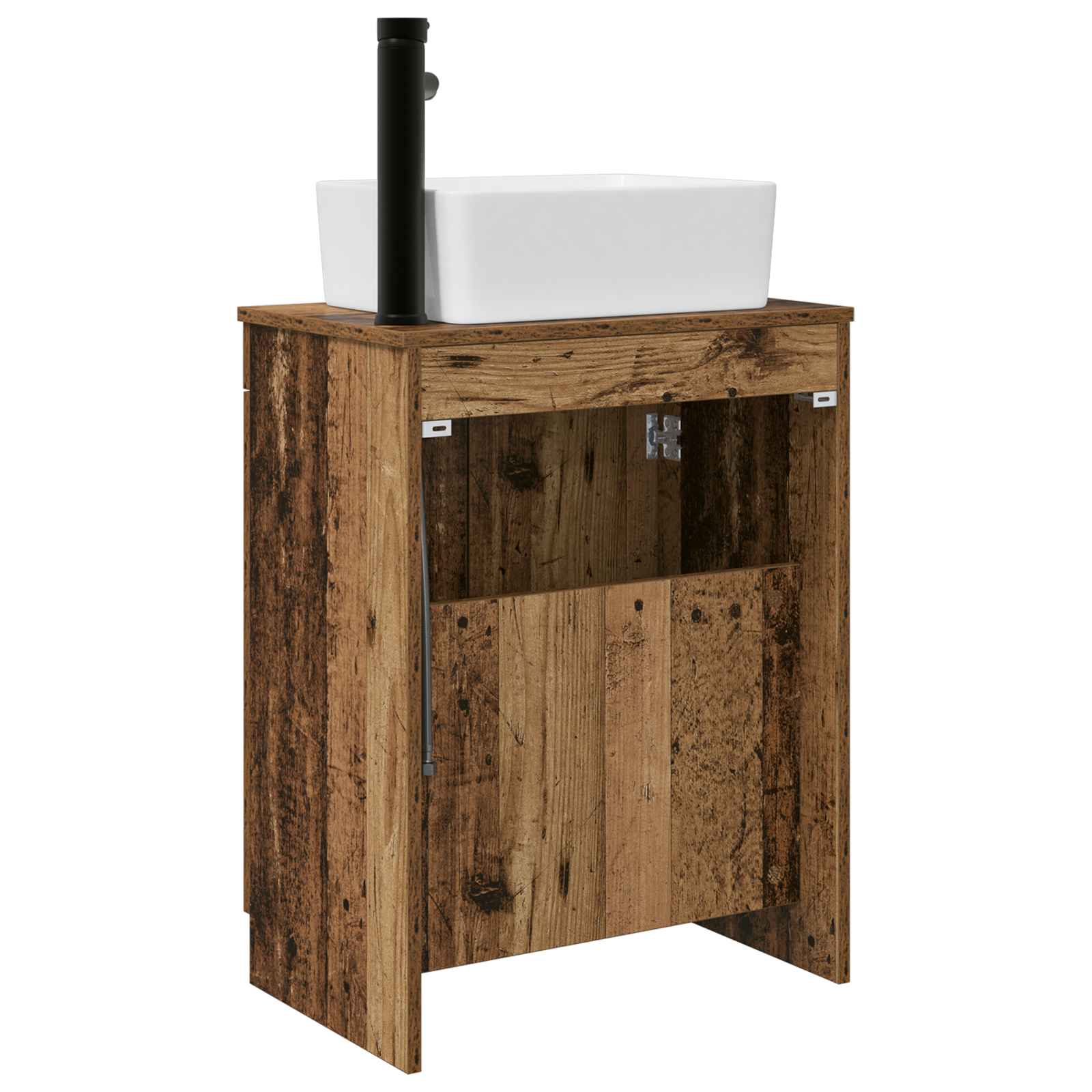 Badezimmerschrank mit Waschbecken Altholz 54 x 35 x 83 cm
