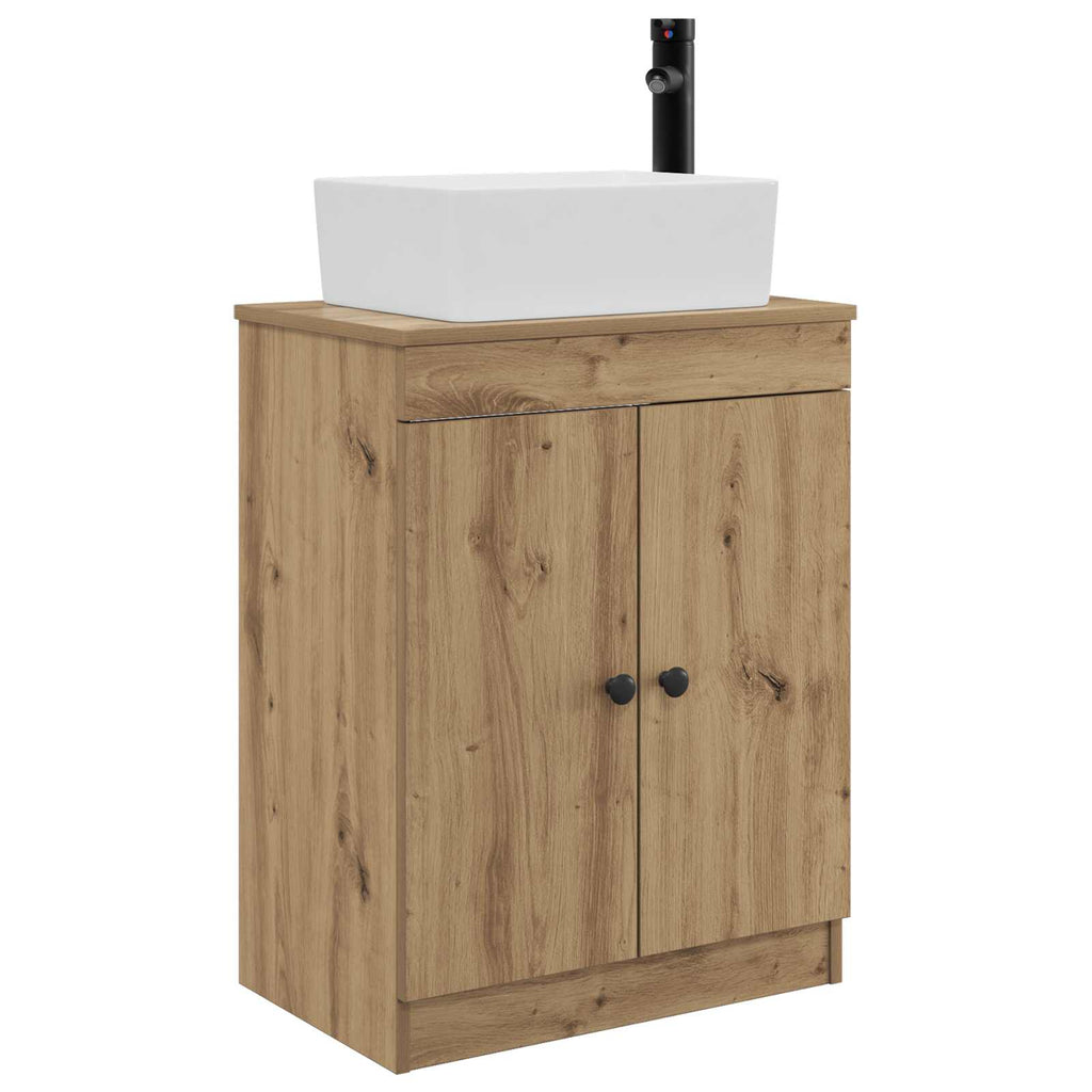 Badezimmerschrank mit Waschbecken Artisan-Eiche 54 x 35 x 83 cm