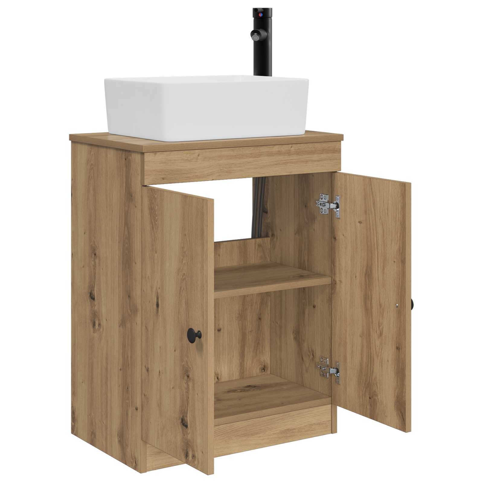 Badezimmerschrank mit Waschbecken Artisan-Eiche 54 x 35 x 83 cm