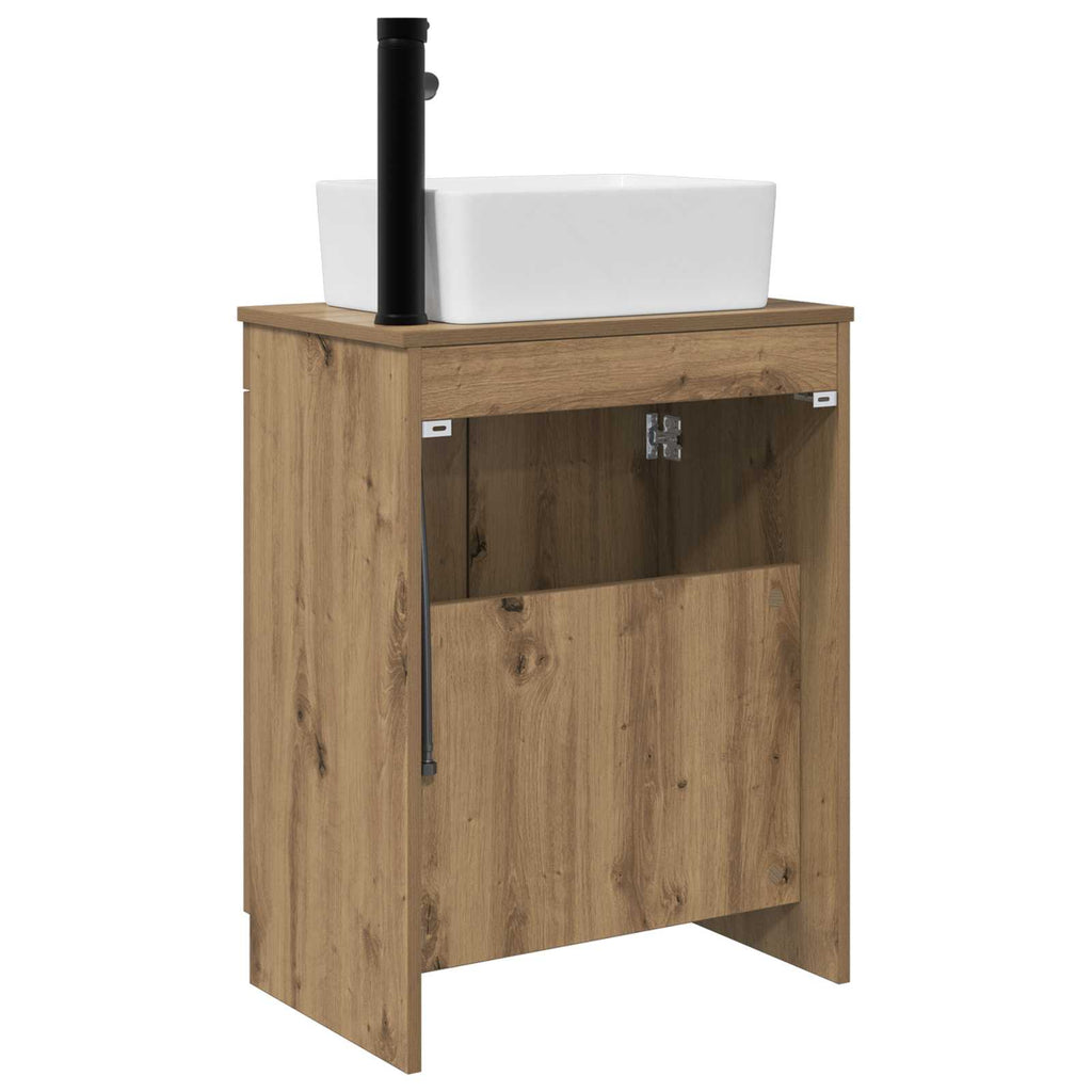 Badezimmerschrank mit Waschbecken Artisan-Eiche 54 x 35 x 83 cm