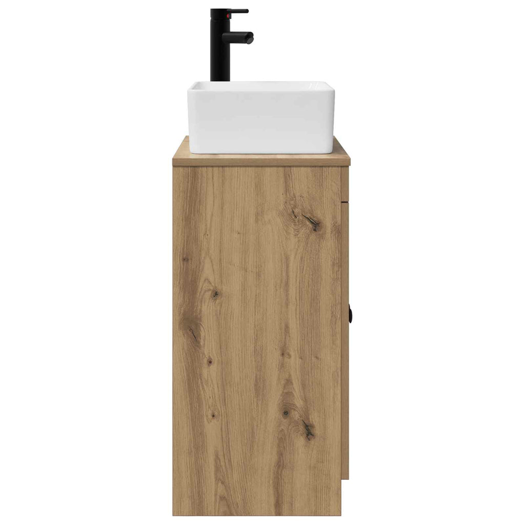 Badezimmerschrank mit Waschbecken Artisan-Eiche 54 x 35 x 83 cm