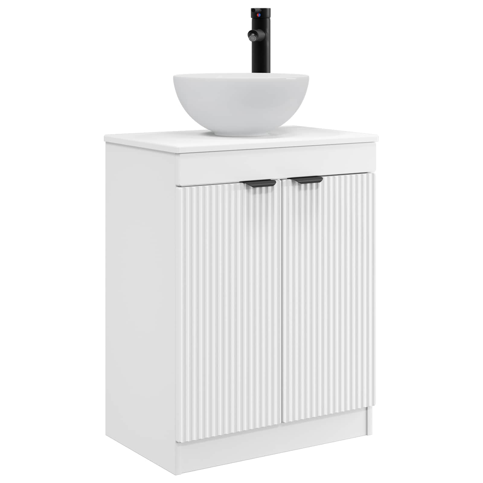 Badezimmerschrank mit Waschbecken Weiß 54 x 35 x 83 cm