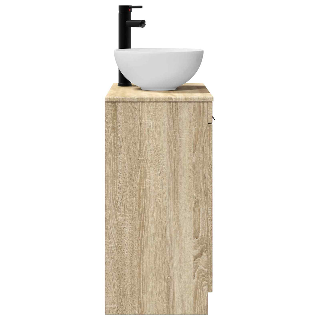 Badezimmerschrank mit Waschbecken Sonoma-Eiche 54 x 35 x 83 cm