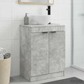 Badezimmerschrank mit Waschbecken Betongrau 54 x 35 x 83 cm