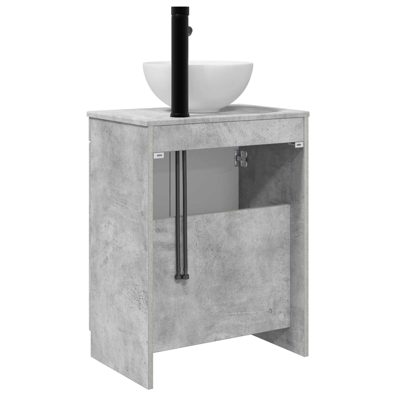 Badezimmerschrank mit Waschbecken Betongrau 54 x 35 x 83 cm