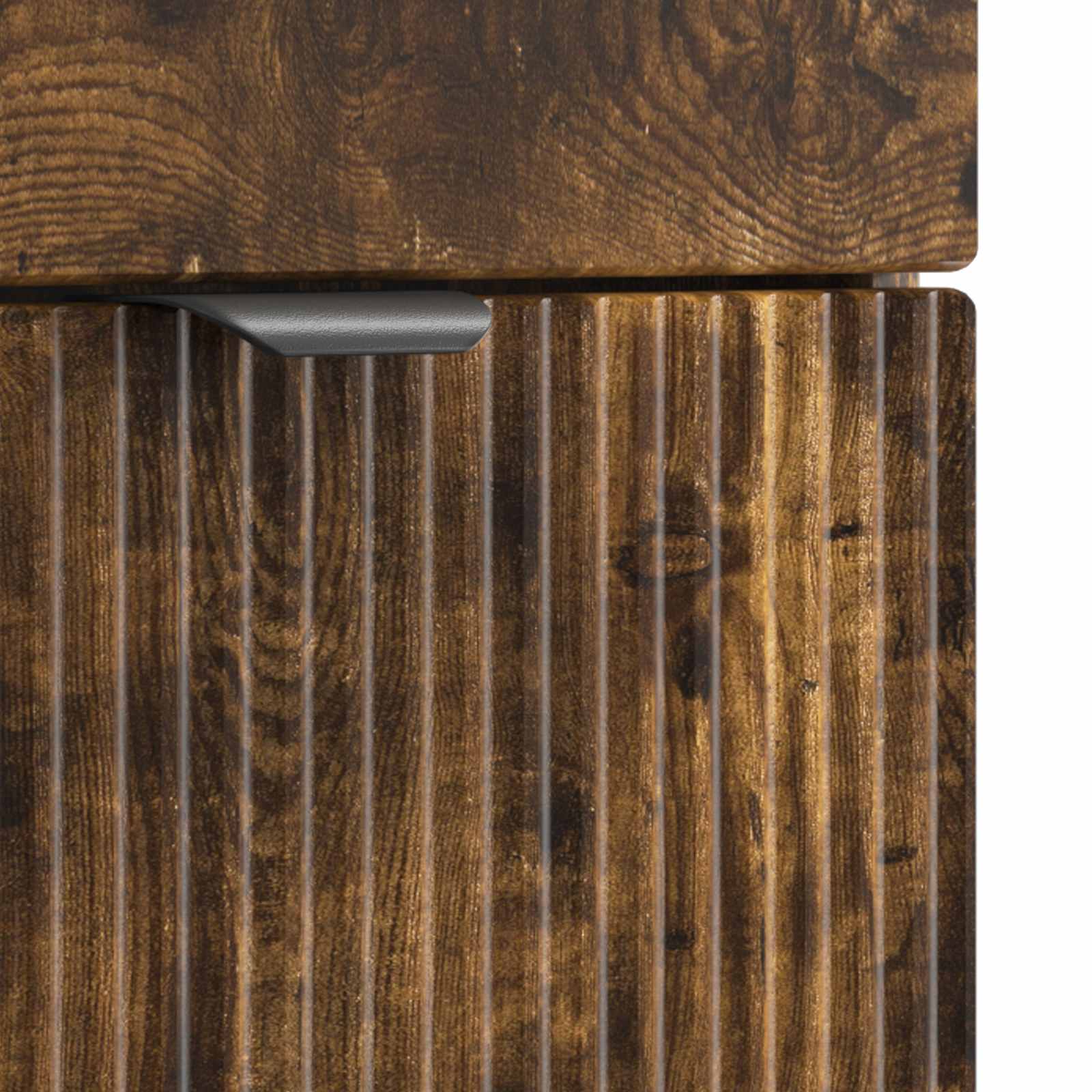 Badezimmerschrank mit Waschbecken Geräucherte Eiche