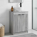 Badezimmerschrank mit Waschbecken Grau Sonoma 54 x 35 x 83 cm