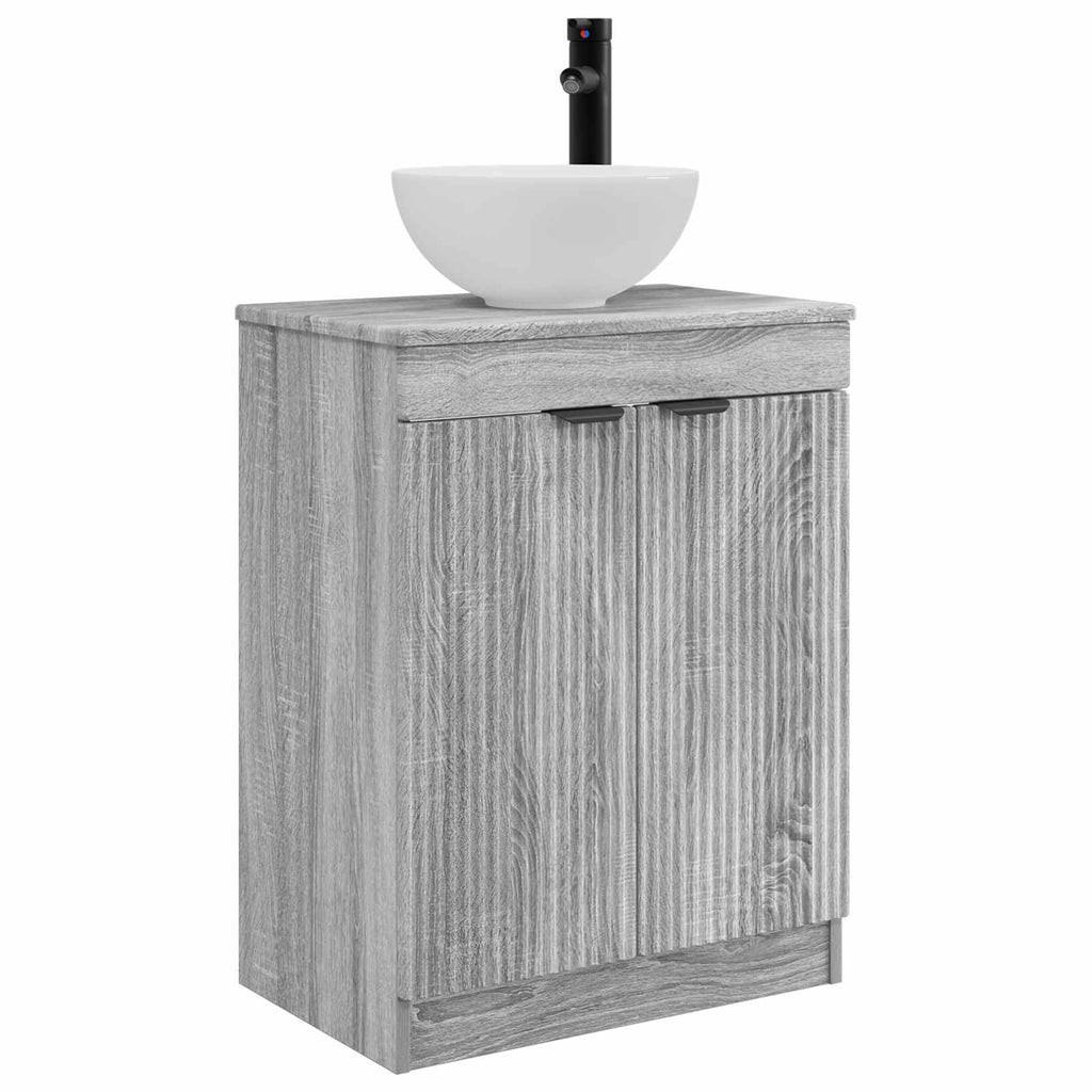 Badezimmerschrank mit Waschbecken Grau Sonoma 54 x 35 x 83 cm