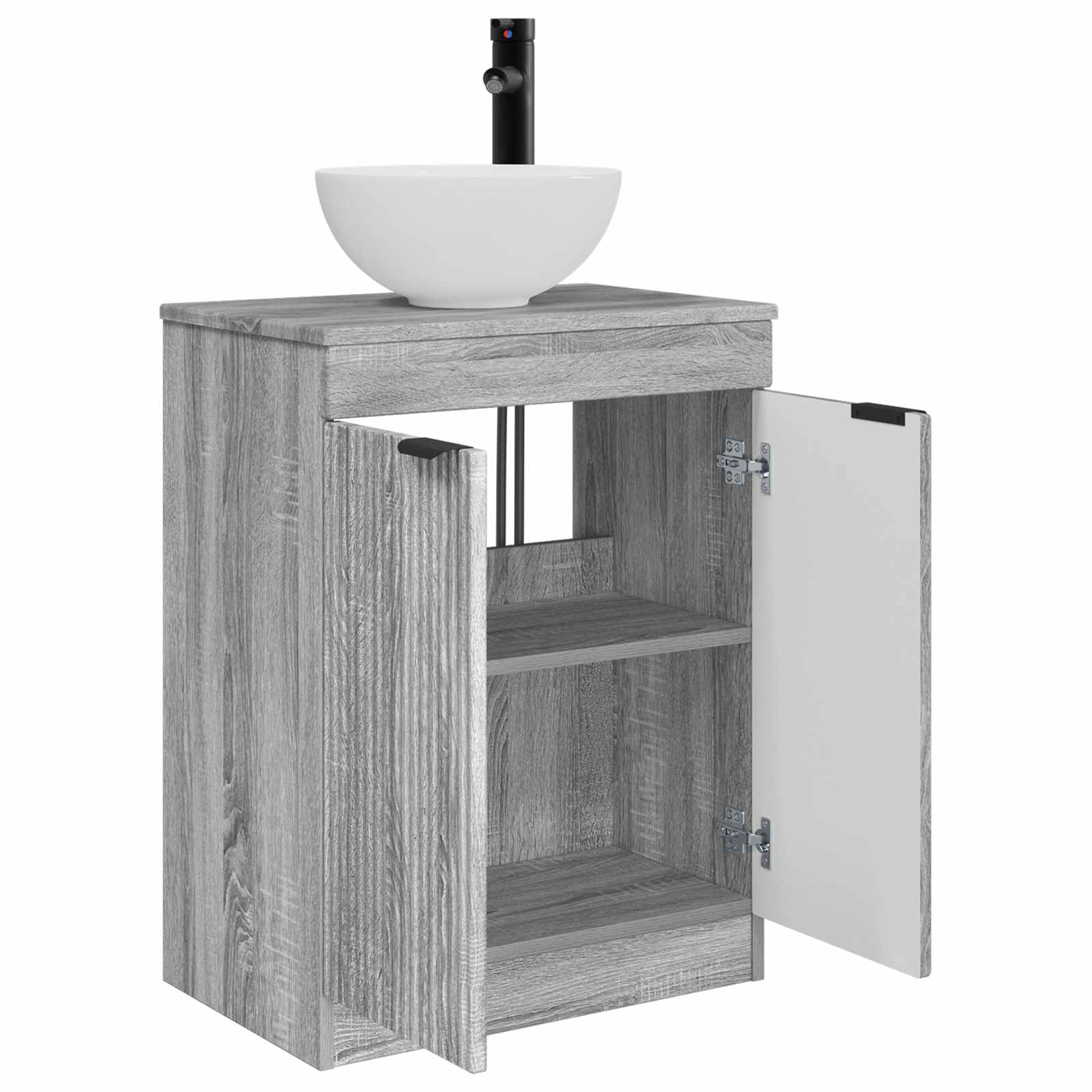 Badezimmerschrank mit Waschbecken Grau Sonoma 54 x 35 x 83 cm