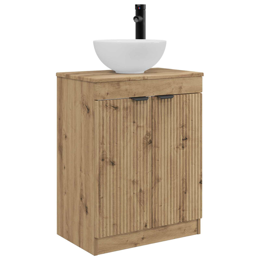 Badezimmerschrank mit Waschbecken Artisan-Eiche 54 x 35 x 83 cm