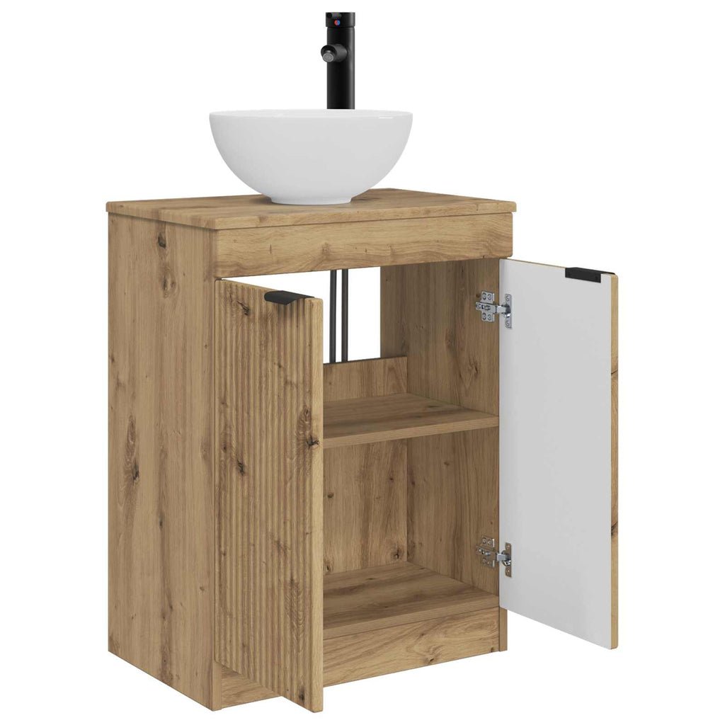 Badezimmerschrank mit Waschbecken Artisan-Eiche 54 x 35 x 83 cm