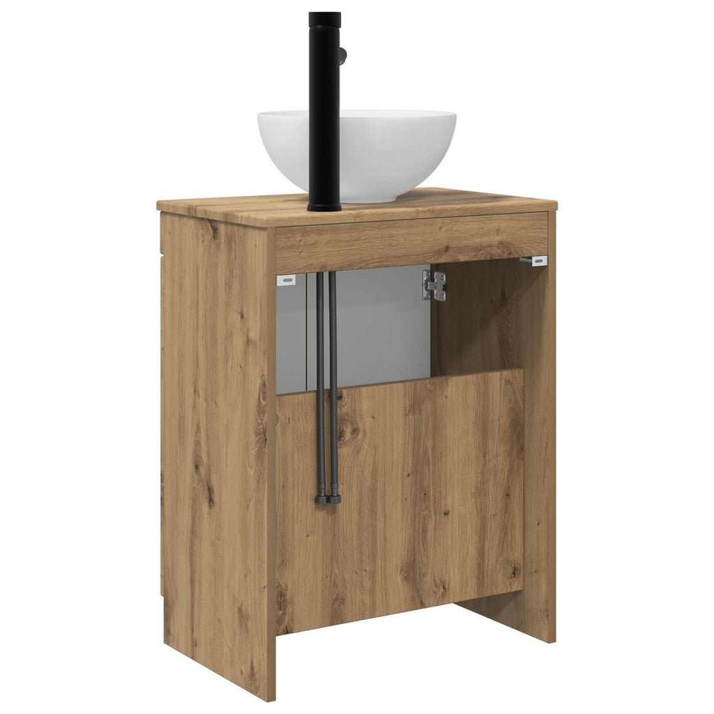 Badezimmerschrank mit Waschbecken Artisan-Eiche 54 x 35 x 83 cm