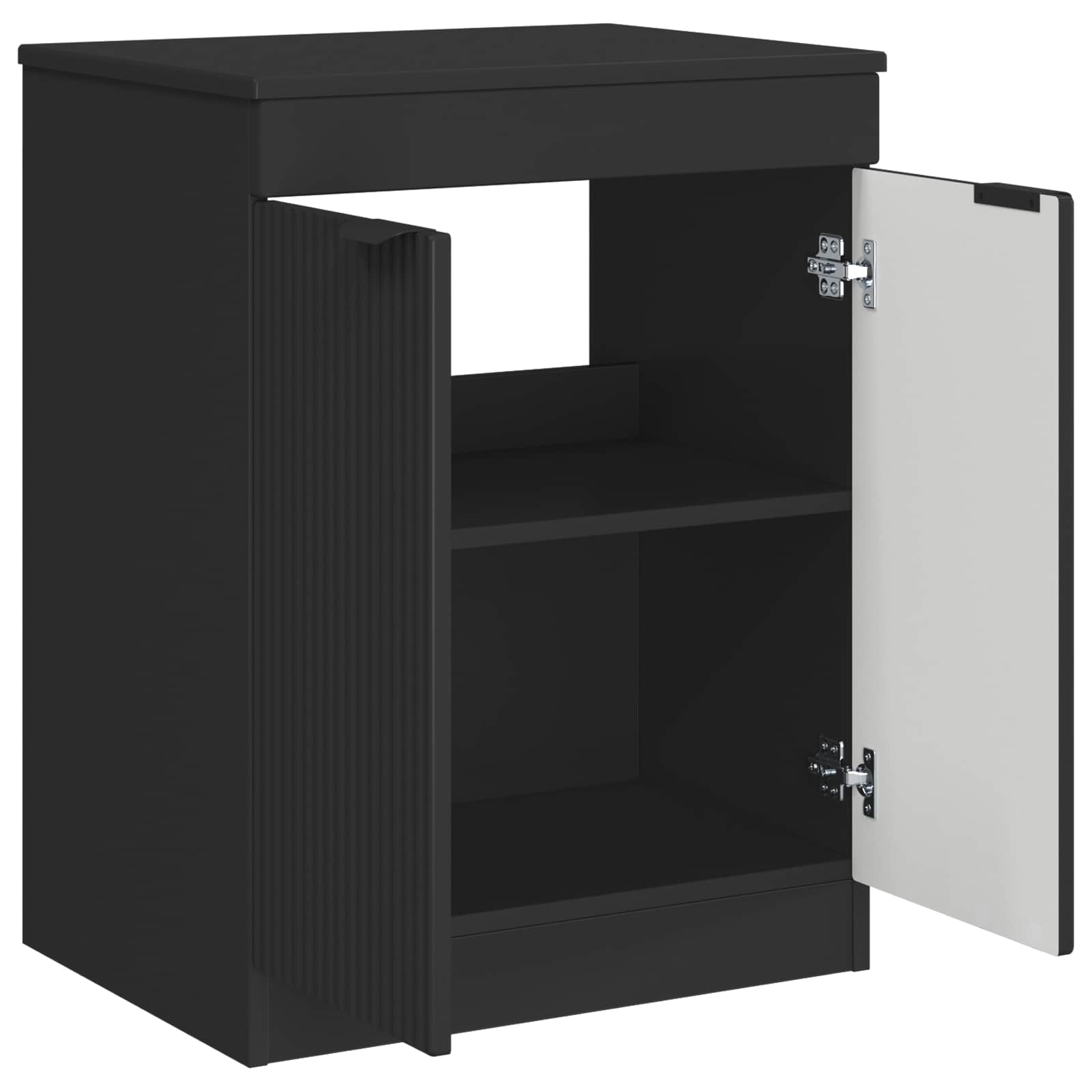 Badezimmerschrank Schwarz 54 x 41 x 70 cm Holzwerkstoff