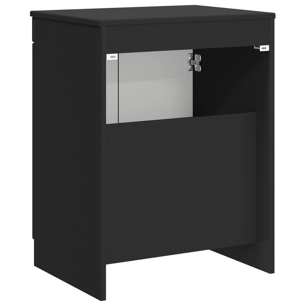 Badezimmerschrank Schwarz 54 x 41 x 70 cm Holzwerkstoff