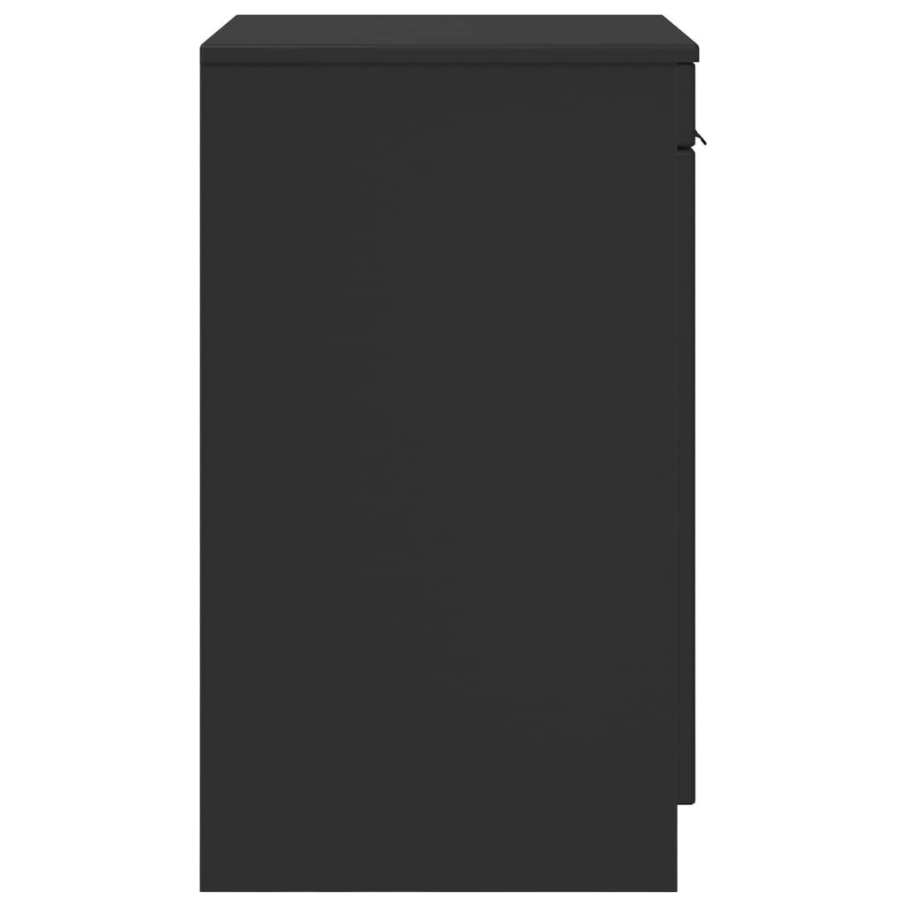 Badezimmerschrank Schwarz 54 x 41 x 70 cm Holzwerkstoff