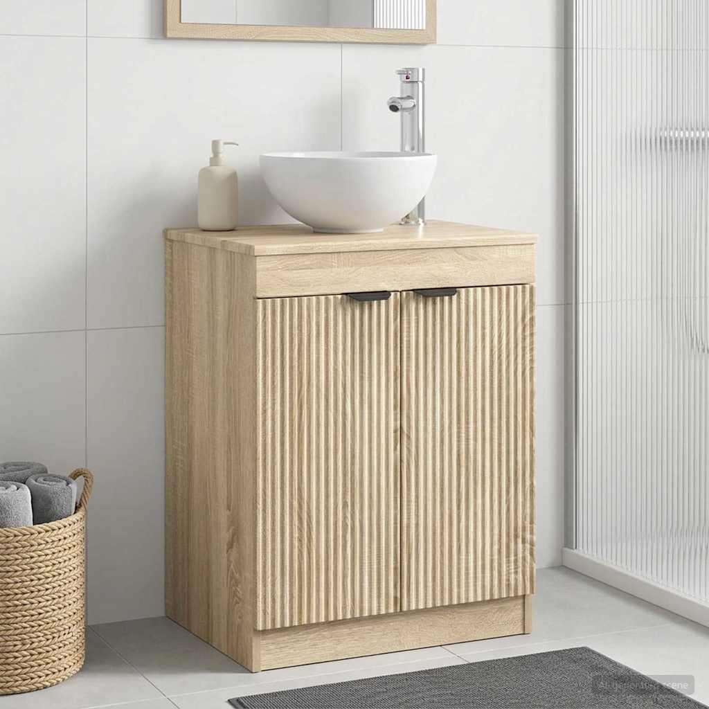 Badezimmerschrank Sonoma-Eiche 54 x 41 x 70 cm Holzwerkstoff