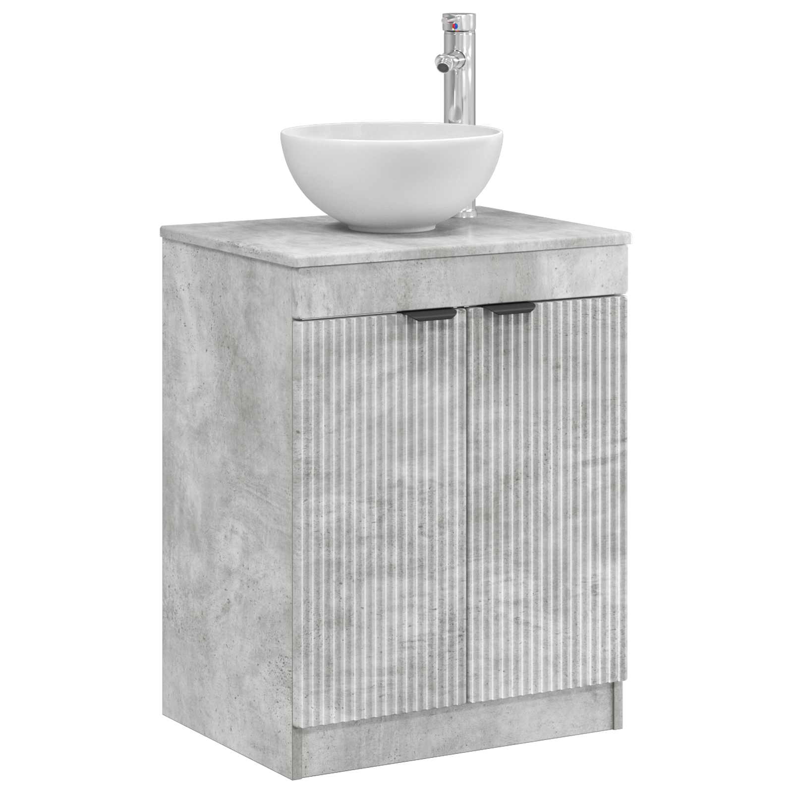 Badezimmerschrank Betongrau 54 x 41 x 70 cm Holzwerkstoff