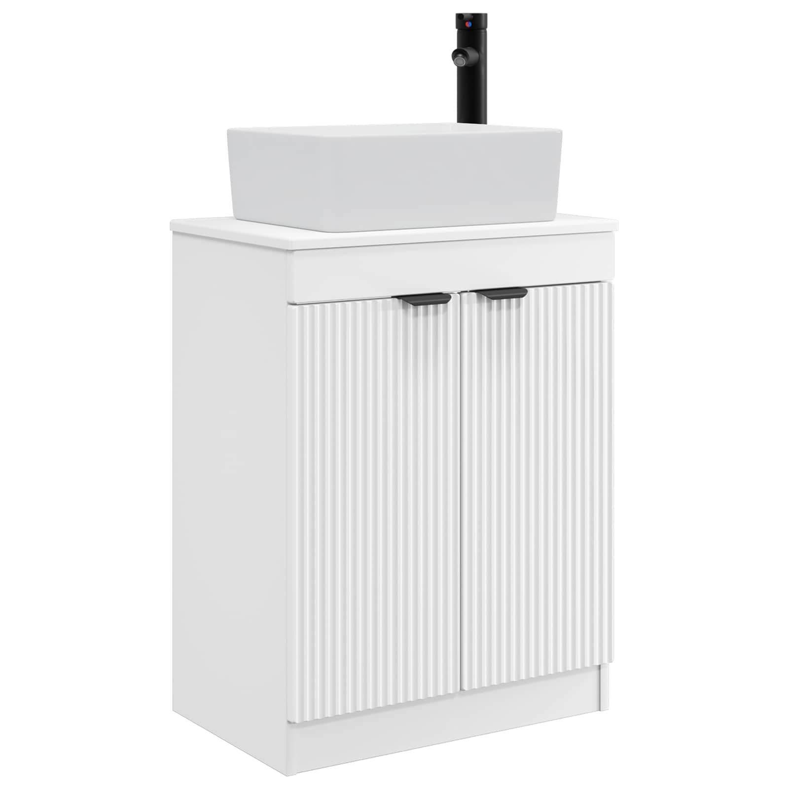 Badezimmerschrank mit Waschbecken Weiß 54 x 35 x 83 cm