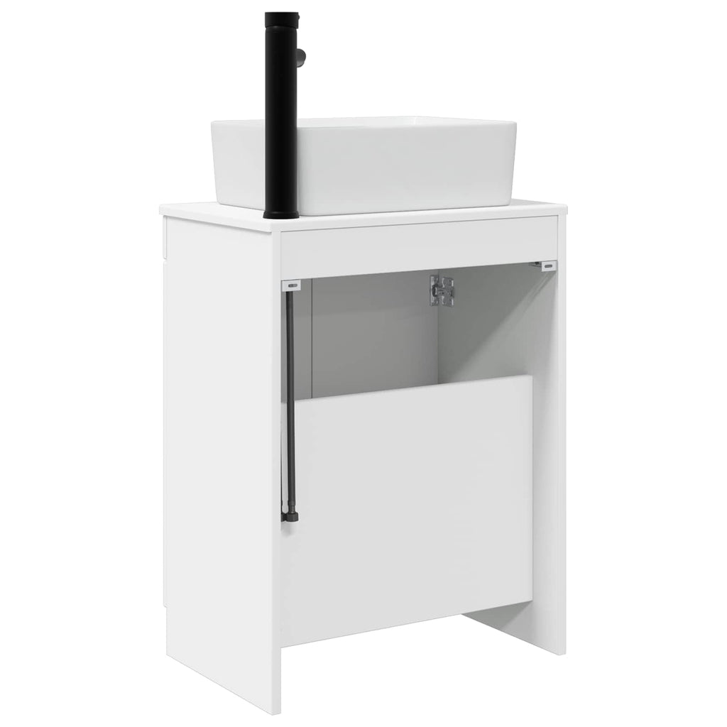 Badezimmerschrank mit Waschbecken Weiß 54 x 35 x 83 cm