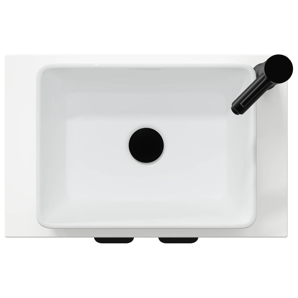 Badezimmerschrank mit Waschbecken Weiß 54 x 35 x 83 cm
