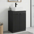 Badezimmerschrank mit Waschbecken Schwarz 54 x 35 x 83 cm