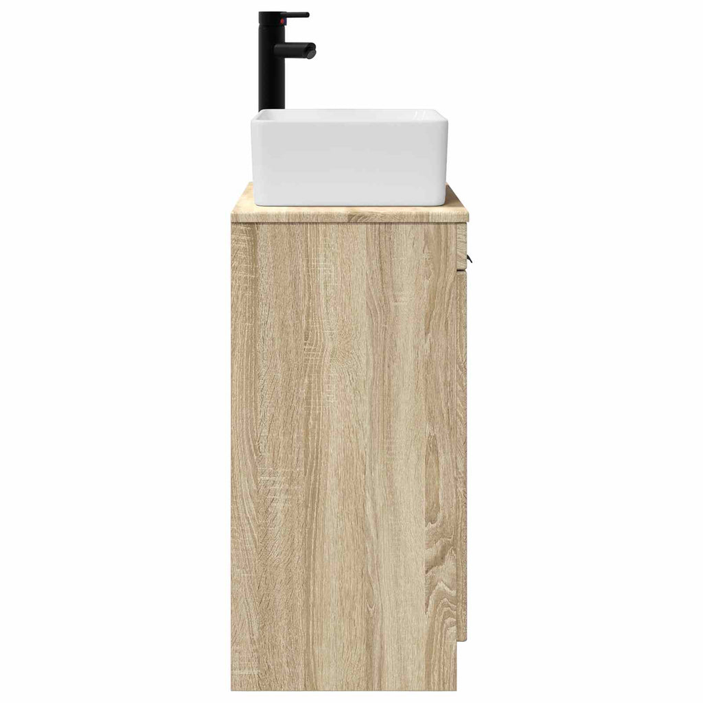 Badezimmerschrank mit Waschbecken Sonoma-Eiche 54 x 35 x 83 cm