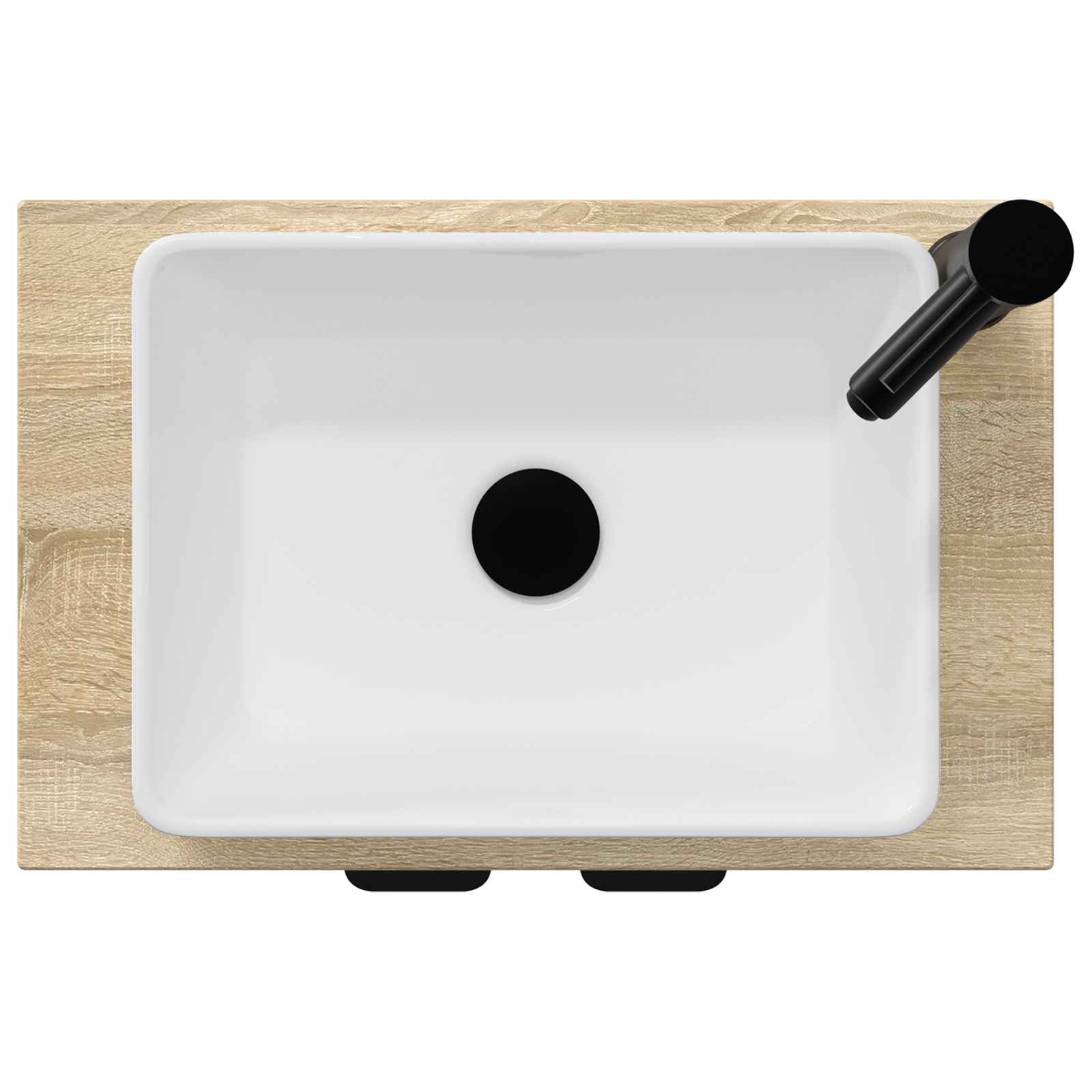 Badezimmerschrank mit Waschbecken Sonoma-Eiche 54 x 35 x 83 cm