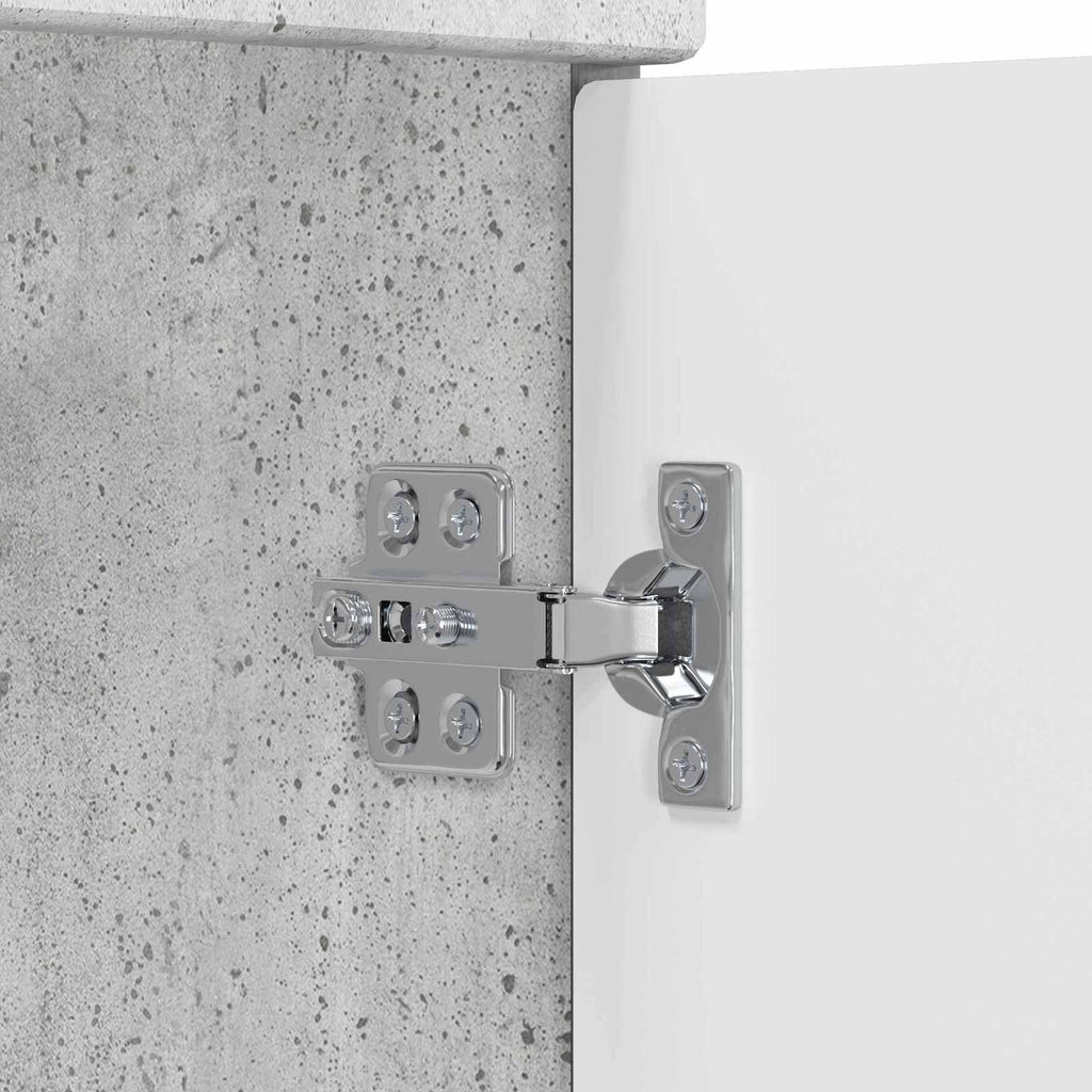 Badezimmerschrank mit Waschbecken Betongrau 54 x 35 x 83 cm