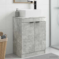 Badezimmerschrank mit Waschbecken Betongrau 54 x 35 x 83 cm