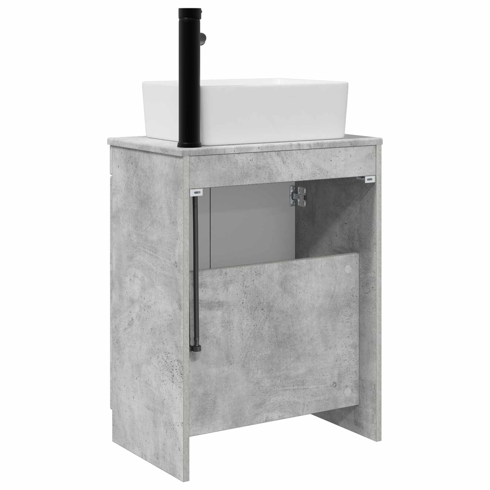 Badezimmerschrank mit Waschbecken Betongrau 54 x 35 x 83 cm