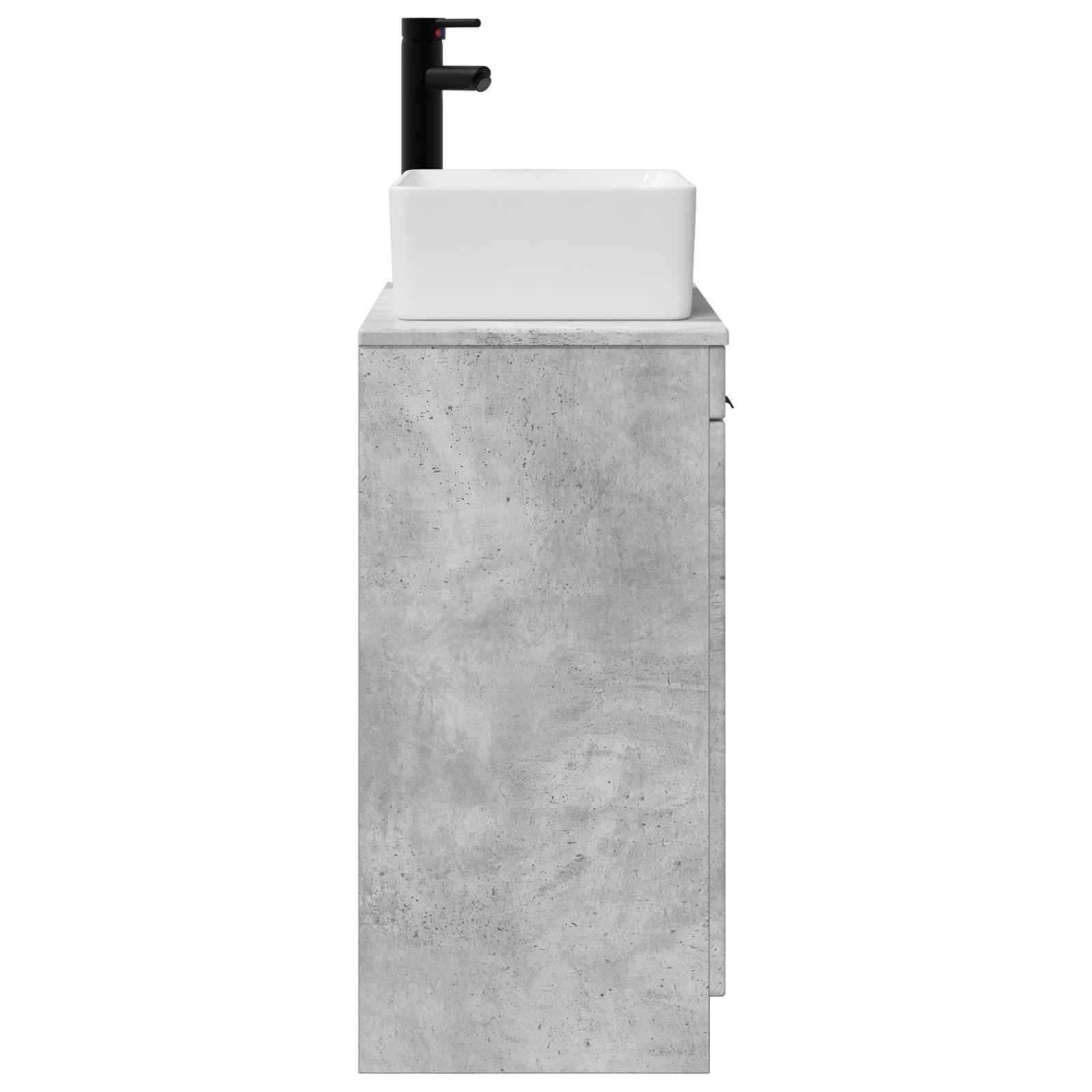 Badezimmerschrank mit Waschbecken Betongrau 54 x 35 x 83 cm