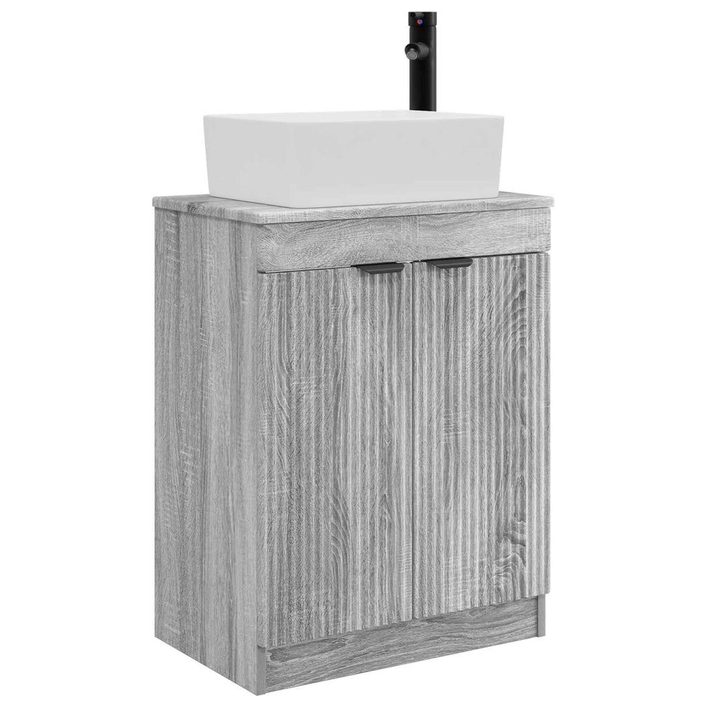 Badezimmerschrank mit Waschbecken Grau Sonoma 54 x 35 x 83 cm