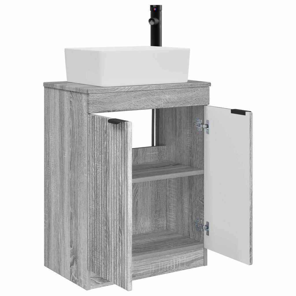 Badezimmerschrank mit Waschbecken Grau Sonoma 54 x 35 x 83 cm