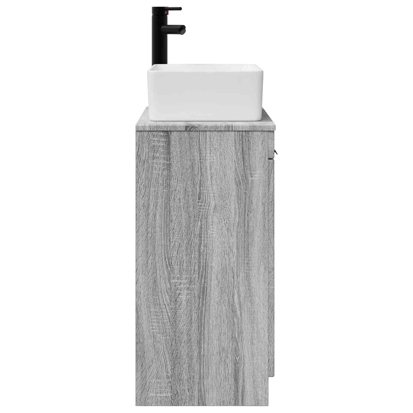 Badezimmerschrank mit Waschbecken Grau Sonoma 54 x 35 x 83 cm